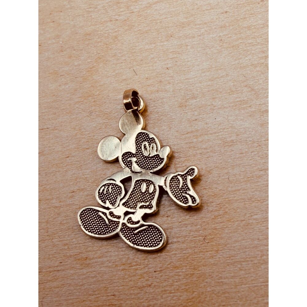 Vintage Mickey Mouse Pendant/Charm - Solid Yellow Gold